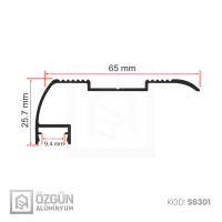 10x65 Ledli Basamak Profili