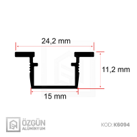 12x15cm Alüminyum Kanatlı Led Profili