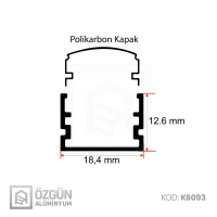 12x18 Kanal Led Profili