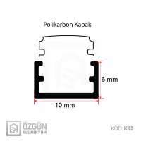 6x10cm Kanal Led Profili