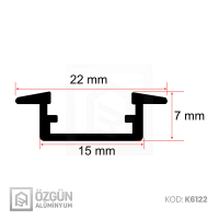 7x15cm Alüminyum Kanatlı Led Profili