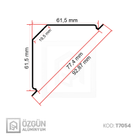 80mm Tavan Köşe Led Profili