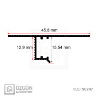 Alüminyum Sıva Altı Ledli Süpürgelik Profili