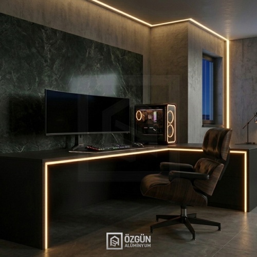 10cm Fayans Dış Köşe Led Profili