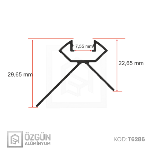 10cm Fayans Dış Köşe Led Profili