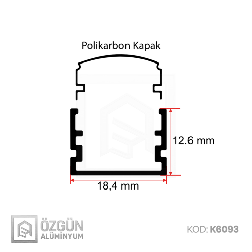 12x18 Kanal Led Profili