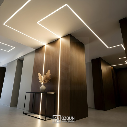 12x18cm Ters Trimless Alçıpan Led Profili