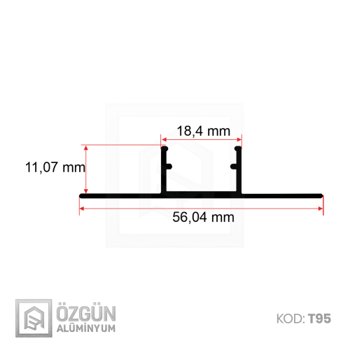 12x18cm Ters Trimless Alçıpan Led Profili