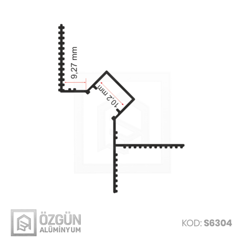 12x25cm Trimless Alçıpan Gizli Led Profili