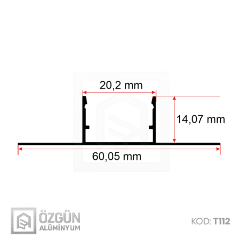 14x22cm Ters Trimless Led Profili