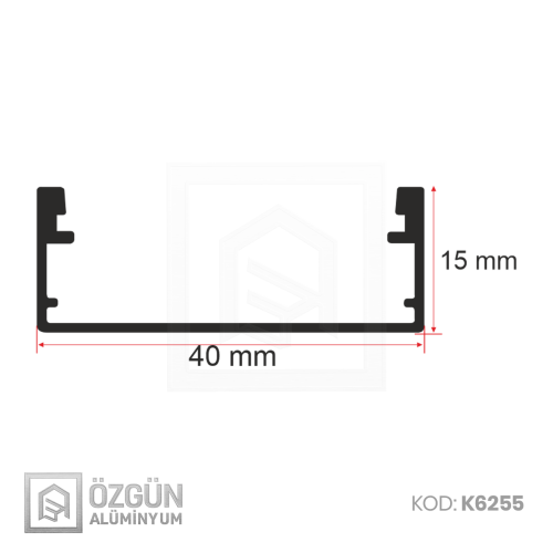 40x14mm Kanal Led Profili