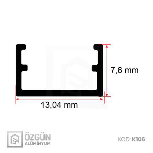 7x13 mm Kanal Led Profili