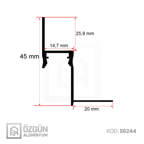 Alçıpan Gizli Led Profili