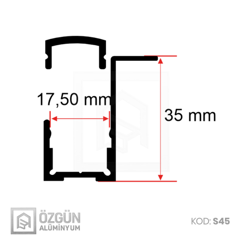 Alüminyum Led Gizli Köşe Profili